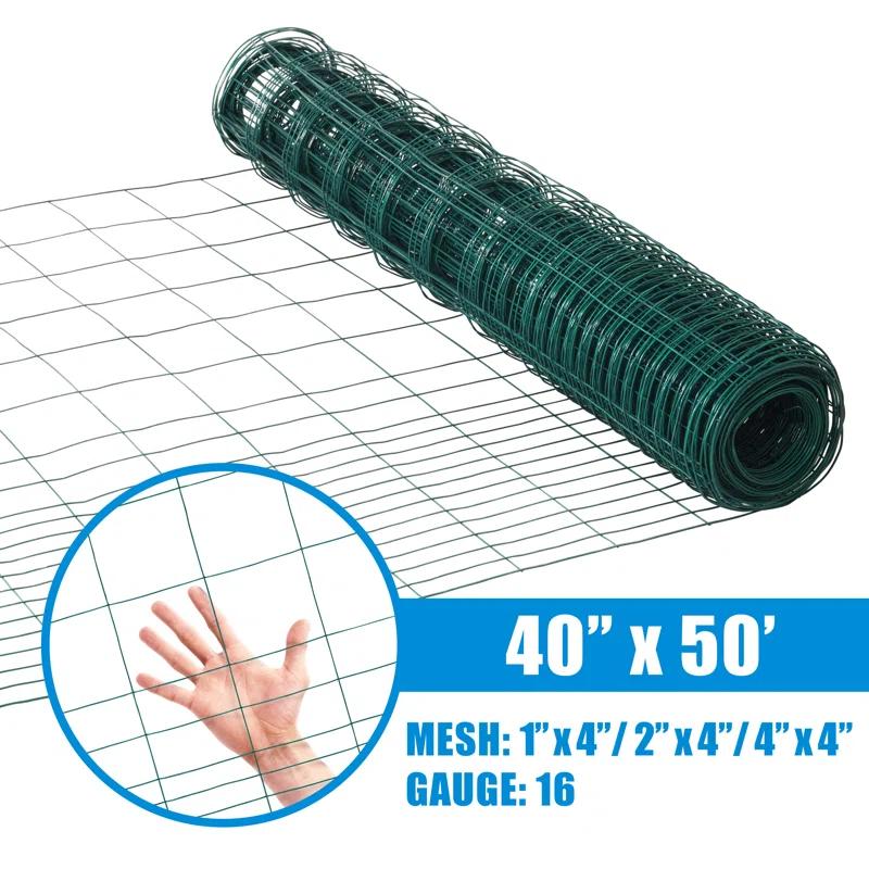 Fencer Wire Fencer Wire Vinyl Coated 16 Gauge Rabbit Guard Fence, Poultry Outdoor Fencing Barrier Wire Roll