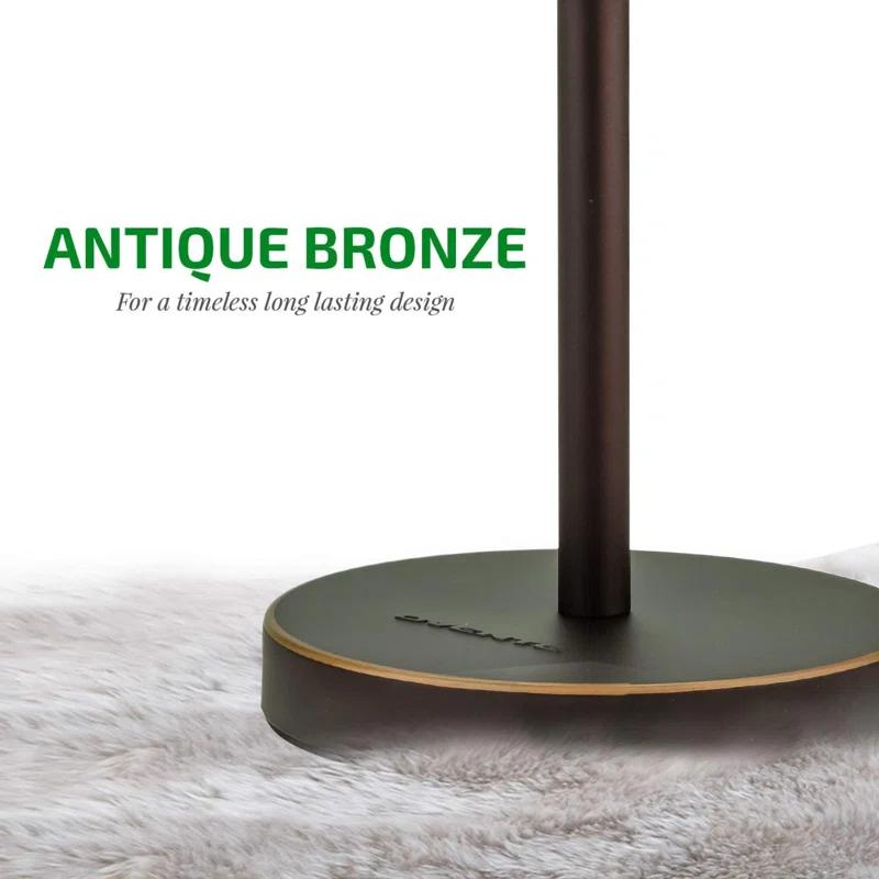 Ovente OVENTE 6" Lighted Makeup Mirror with 1X/7X Magnification, Cordless Tabletop Mount Vanity Round Mirror with 360° Swivel Design and Double Sided Cool Tone LED Ring Light, Antique Bronze MLT60ABZ1X7X