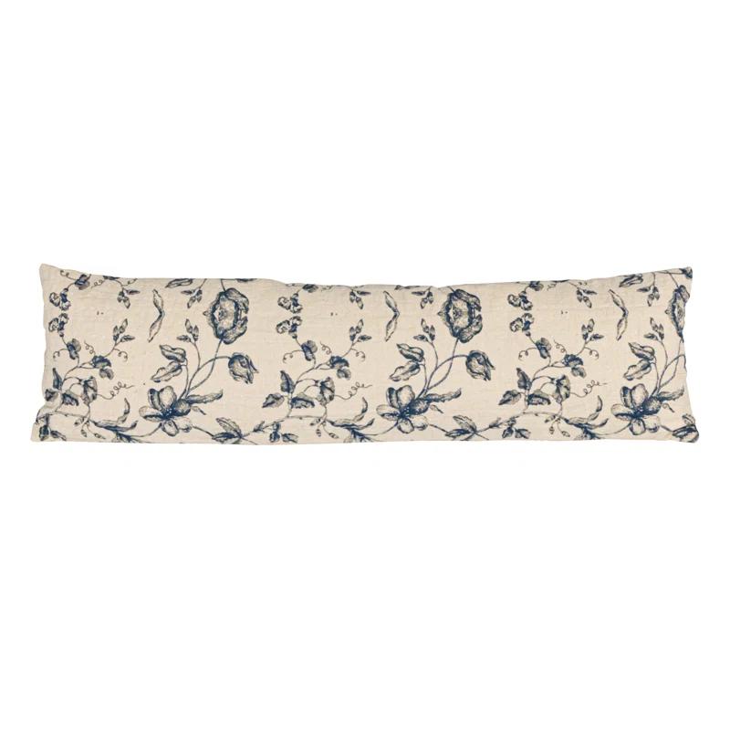 Creative Co-Op Long Patterned Cotton Lumbar Pillow