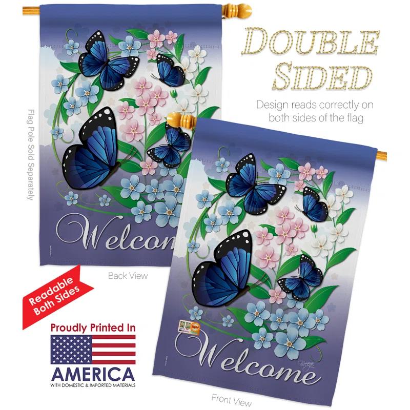 Breeze Decor Double Sided 40'' H x 28'' W Polyester House Flag