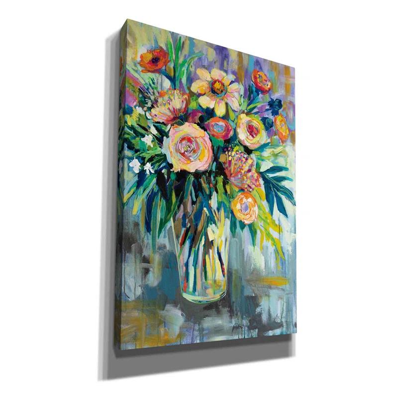 Winston Porter " Epic Graffiti "Summer Happiness" By Jeanette Vertentes, Canvas Wall Art, 12"x18" " by Jeanette Vertentes