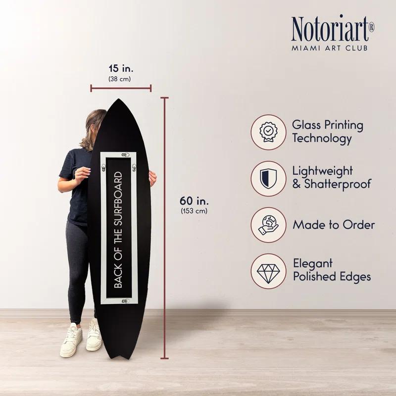 Notori Art Luxury Beach Surfboard Acrylic Coastal Wall Art by Notoriart