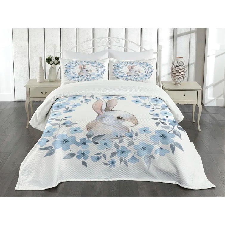 Ambesonne Ambesonne Country Bedspread Rabbit Portrait