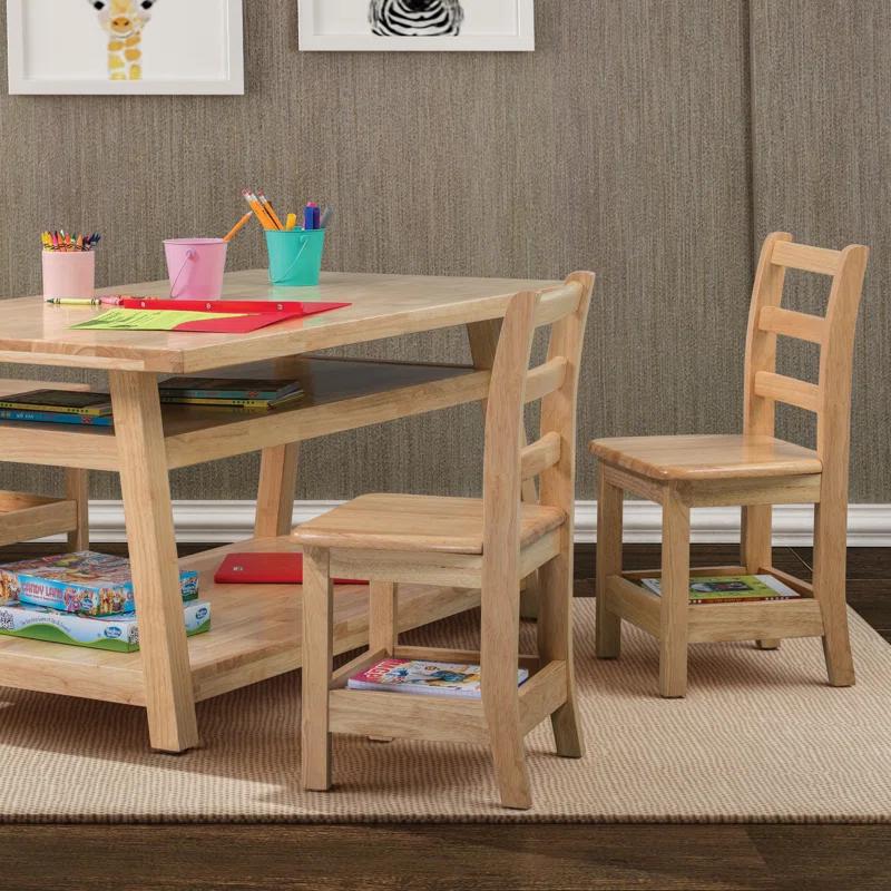 ECR4Kids ECR4Kids Sit n' Stash Rectangular Table, Classroom Storage, Natural