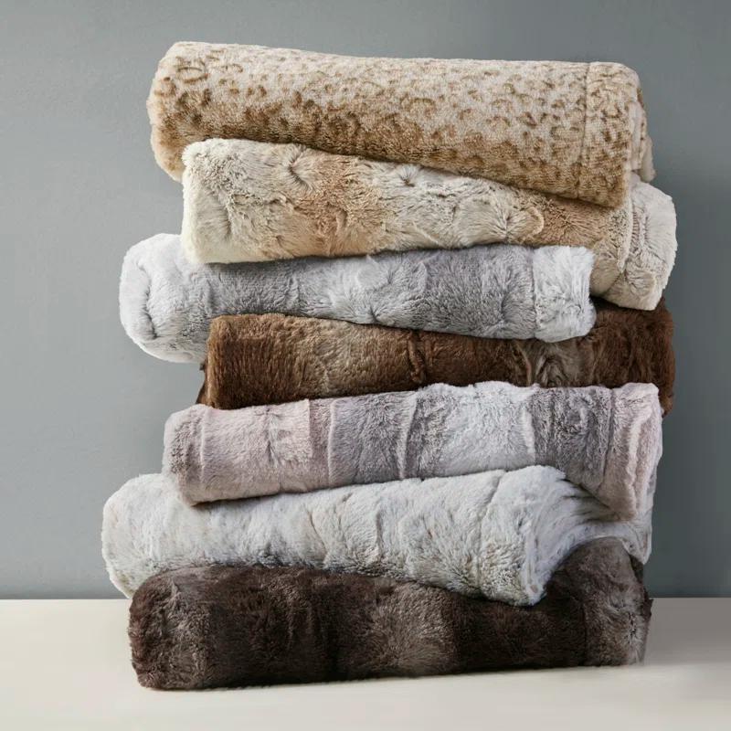 Madison Park Zuri Oversized Faux Fur Throw