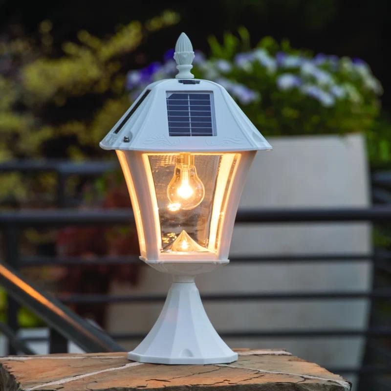 Baytown Ii Bulb Solar Light - Warm White LEDs- Wall/pier/ 3 Inch Fitter Mounts