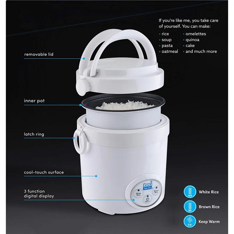 Aroma Aroma 3-Cup Digital Cool Touch Rice Cooker