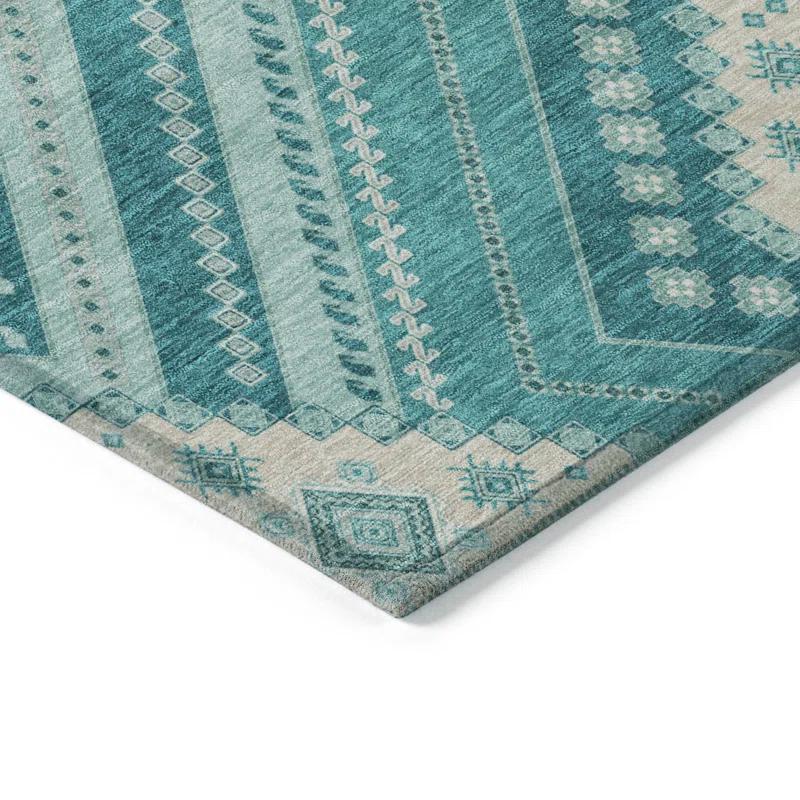 Machine Washable Indoor/Outdoor Chayden ACN1010 Teal 2'6" x 3'10" Rug