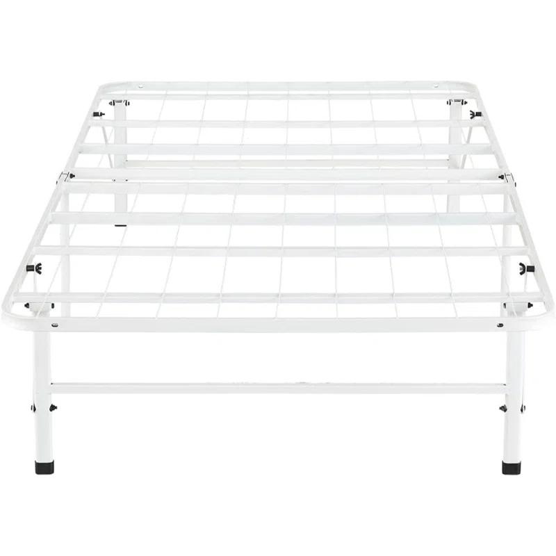 Muscoy 14" Foldable Steel Bed Frame, No Box Spring Needed, Underbed Storage , Easy Assembly