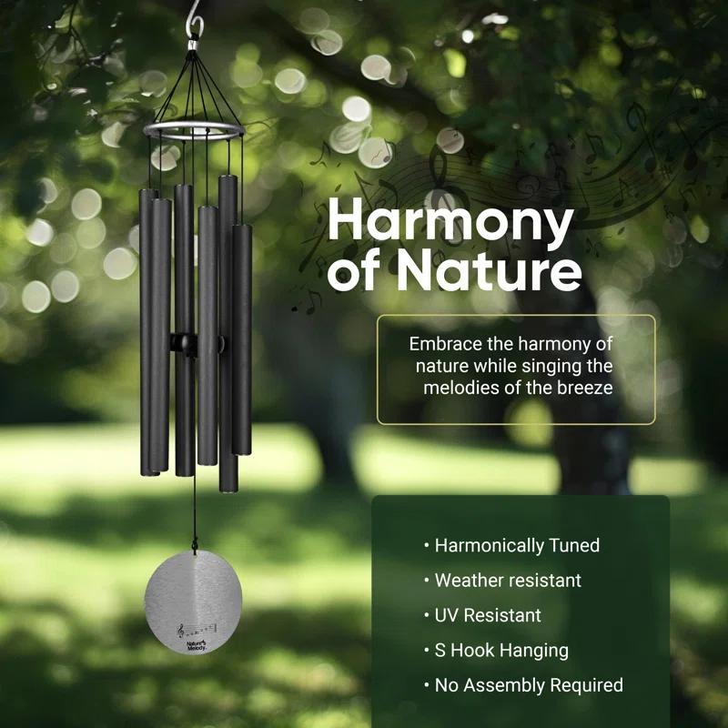 Nature's Melody Tuned 6-Tube Outdoor Wind Chimes
