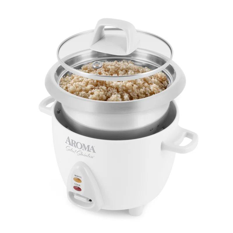 Aroma AROMA® Select Stainless® Pot Style Rice Cooker, Stainless Steel Inner Pot
