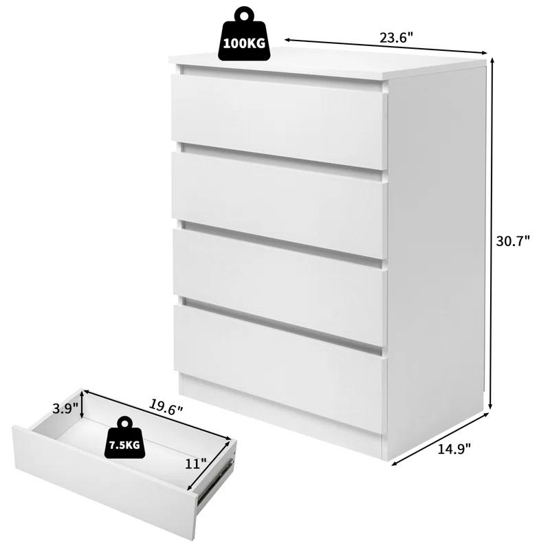 Wade Logan® Braegan 24'' W 4 - Drawer Dresser