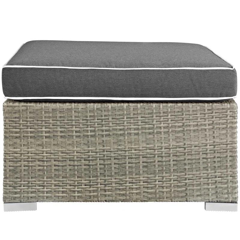 Modway Havenside Home Bocabec Fabric Outdoor Patio Ottoman