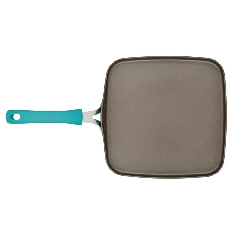 Rachael Ray Rachael Ray Cook + Create Aluminum Nonstick Square Stovetop Griddle Pan, 11-Inch