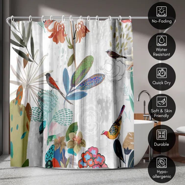 The Twillery Co.® Floral Shower Curtain Where the Passion Flower Grows by PI Creative Art