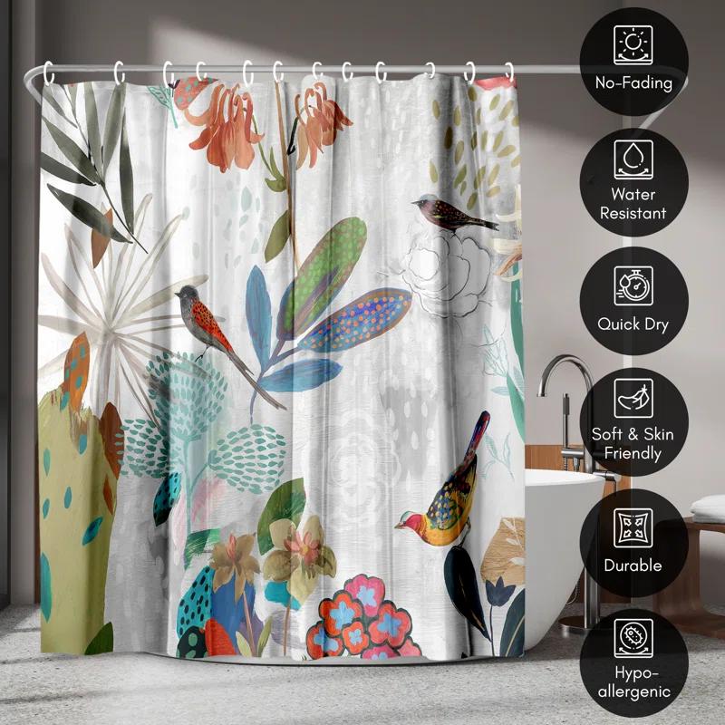 The Twillery Co.® Floral Shower Curtain Where the Passion Flower Grows by PI Creative Art