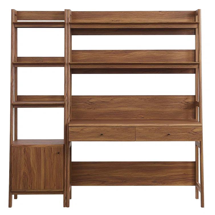 Modway Modway Bixby 2-Piece Wood Office Desk and Bookshelf