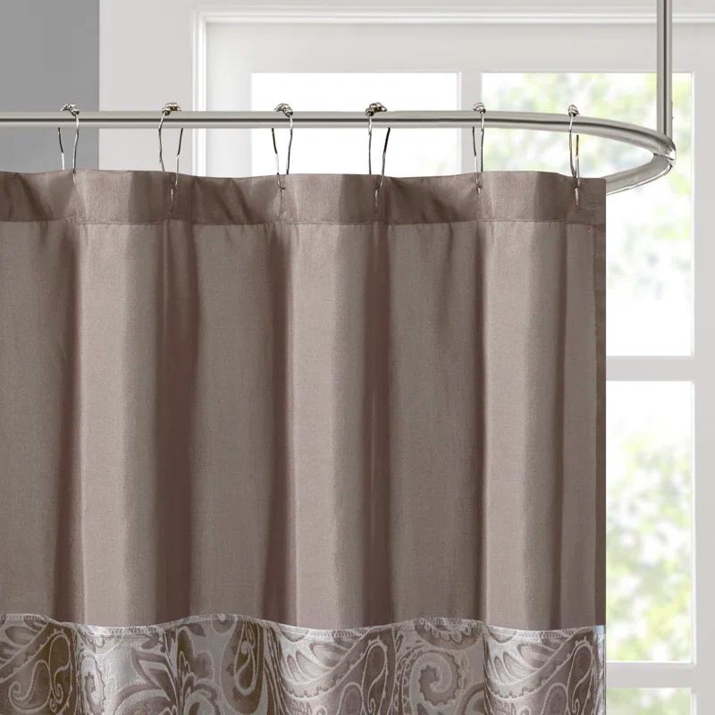 Madison Park Aubrey Paisley Jacquard Shower Curtain