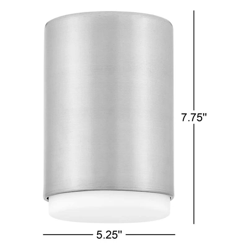 Fitzgerald Single Light Steel Dimmable Flush Mounted Sconce