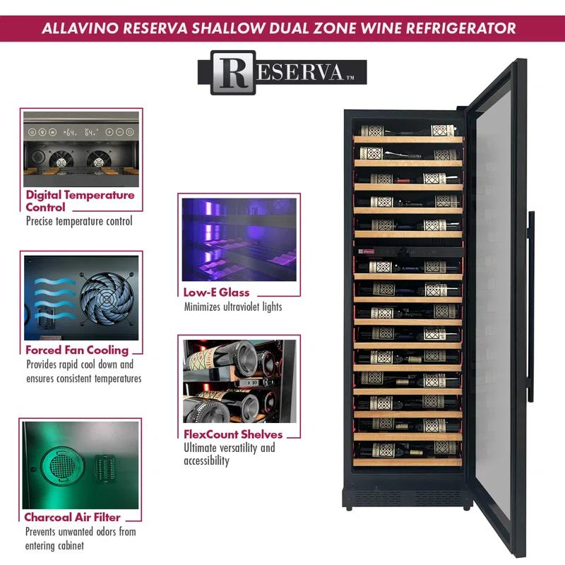 Allavino Allavino Dual Zone 23.5'' Freestanding 67 Bottle Wine Refrigerator