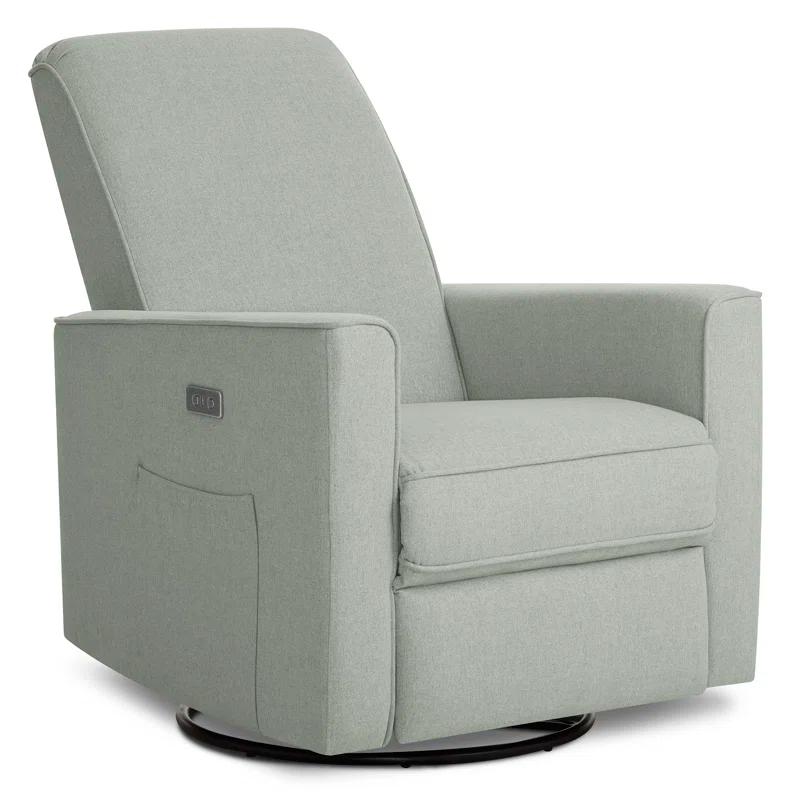 Evolur Greenguard Gold Certified Upholstered Swivel Reclining Glider