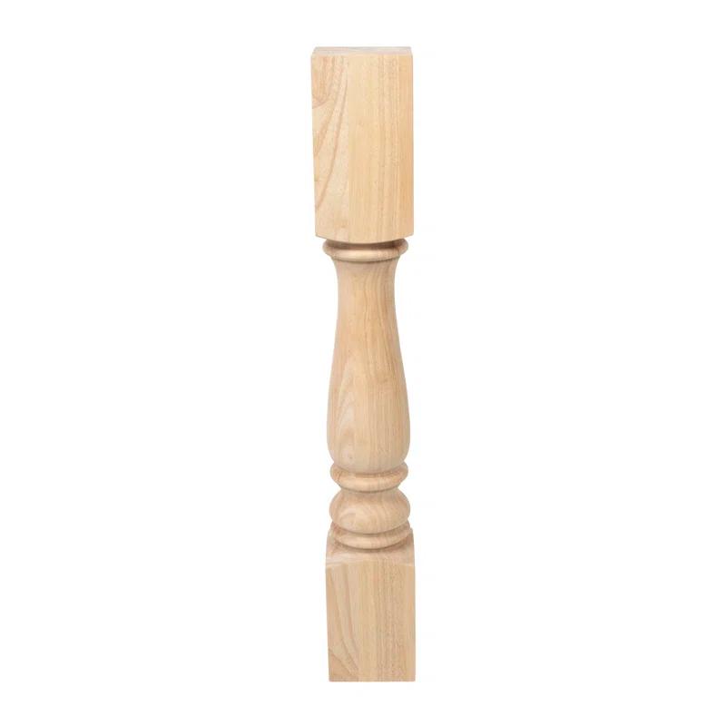Architectural Products by Outwater L.L.C. Unfinished North American Solid Oak Plain Full Round Kitchen Island Leg (Set of 4)