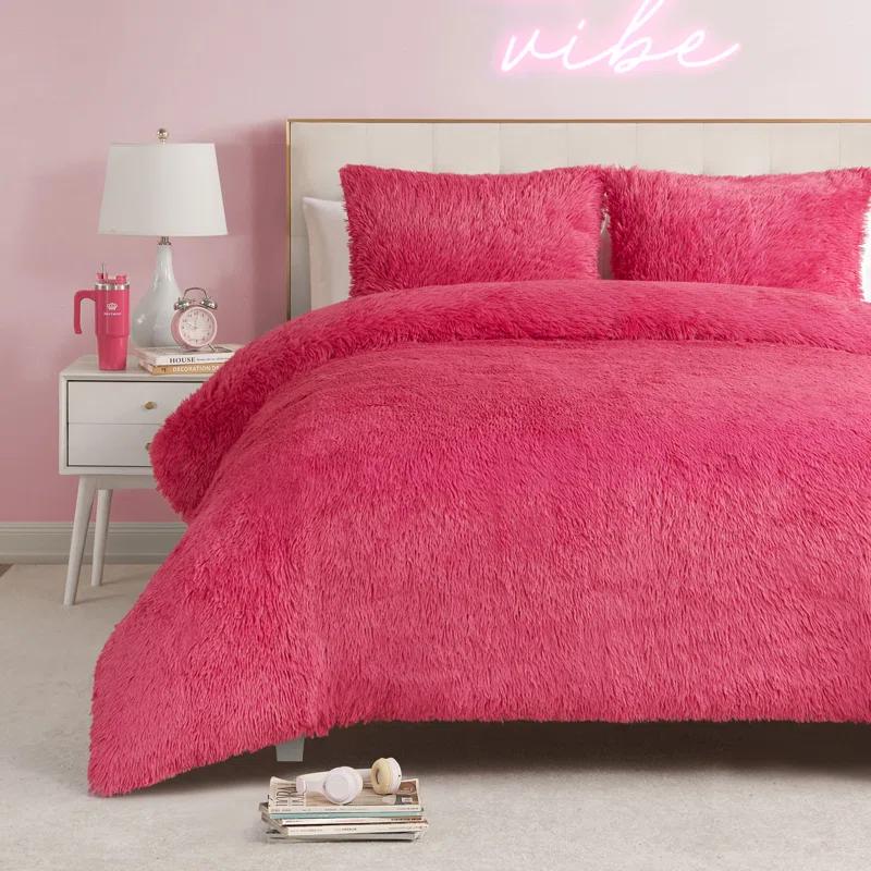 Juicy Couture Juicy Couture Shaggy Faux Fur Comforter & Shams Bedding Sets