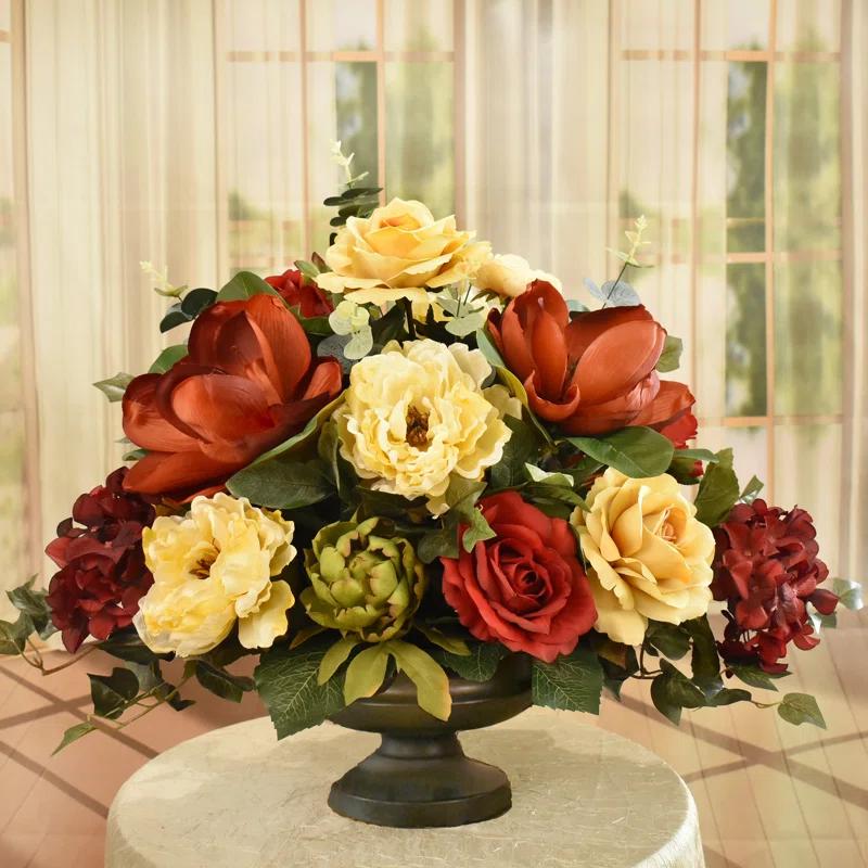Faux Silk Mixed Assortment Arrangement in Vase