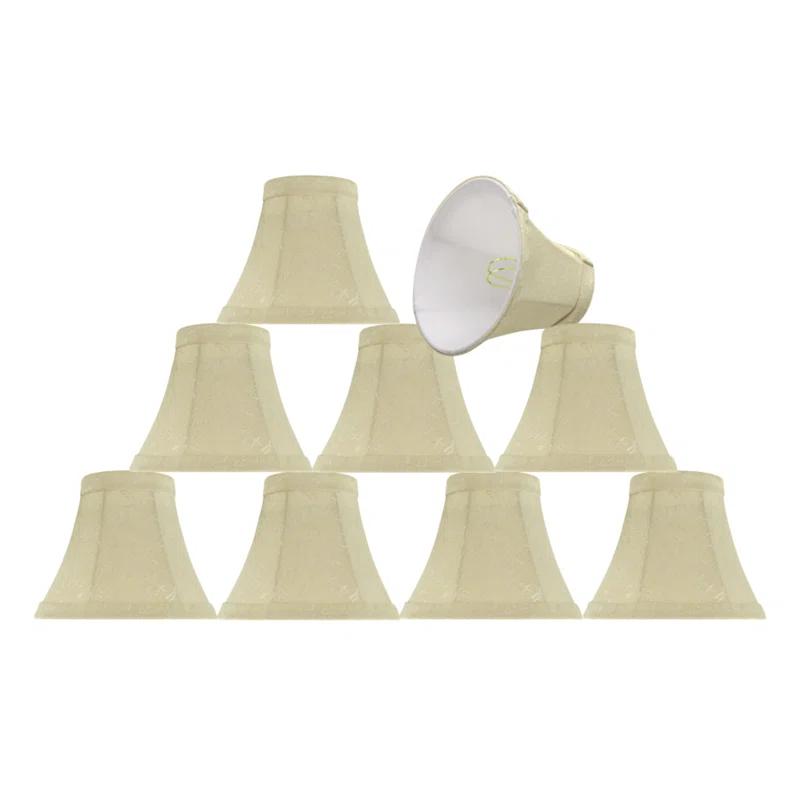 Aspen Creative Corporation 5'' H Jacquard Textured Fabric Bell Lamp Shade (Set of 9)