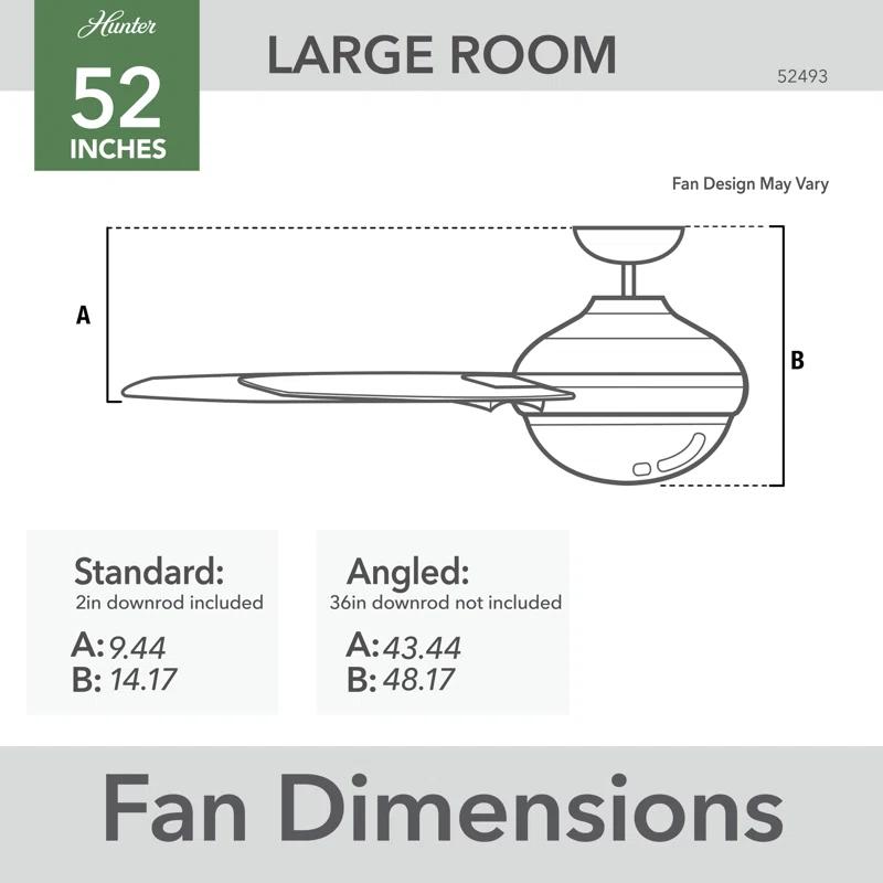 Hunter Fan Bardot 52" 5 - Blade Ceiling Fan With Lights and Pull Chains