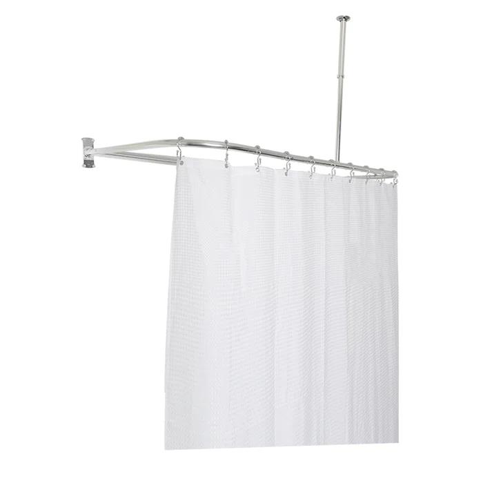 Utopia Alley Aluminum 61" D-Shape Fixed Shower Curtain Rod