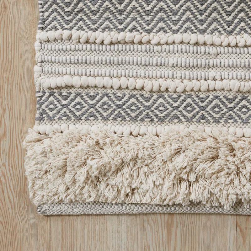 INK+IVY Asher Cotton Blend Bath Rug with Non-Slip Backing