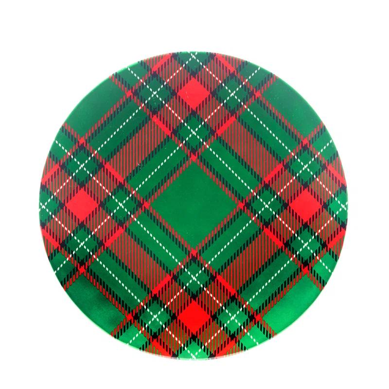 Certified International Christmas Plaid 12 pc Dinnerware Set