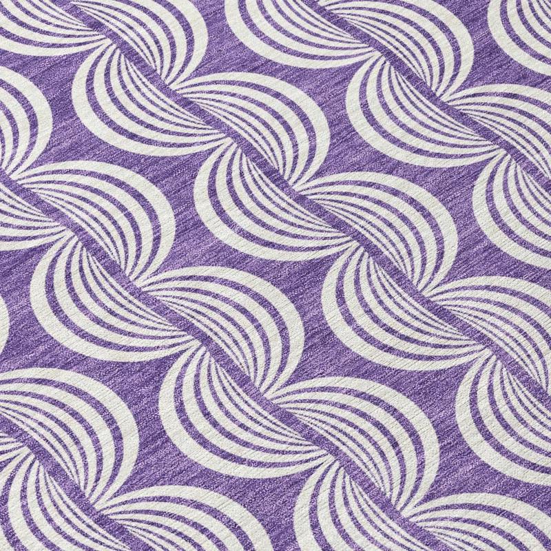 Machine Washable Indoor/Outdoor Chayden ACN1055 Purple Rug