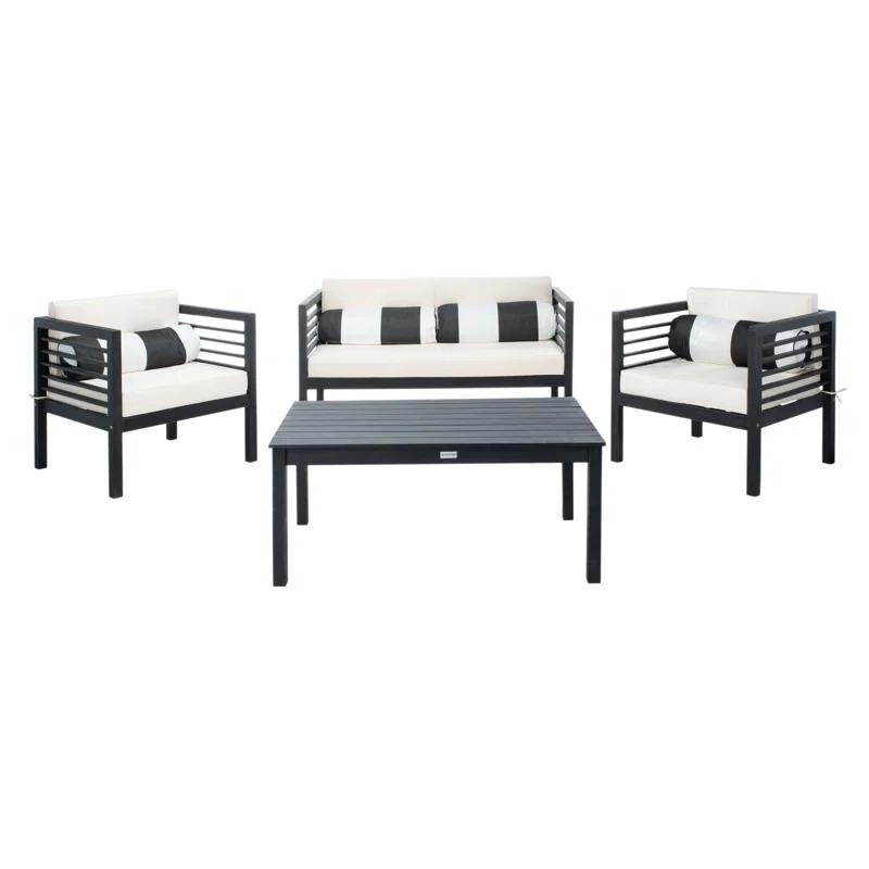 Wade Logan® Arlethe 5 Piece Rattan Sofa Seating Group with Cushions