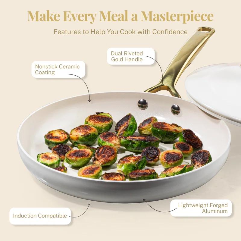 Gotham Steel Gotham Steel Modern Collection 11 Pc Cream Nonstick Cookware Set