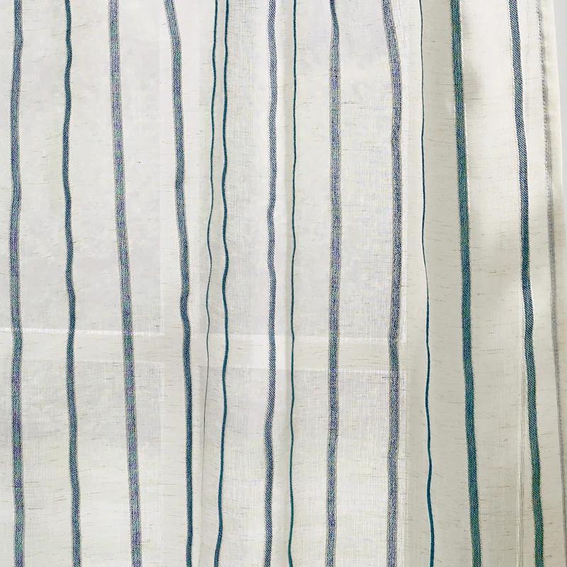 Martha Stewart Laguna Semi-Sheer Rod Pocket Kitchen Curtain Valance and Tiers Set