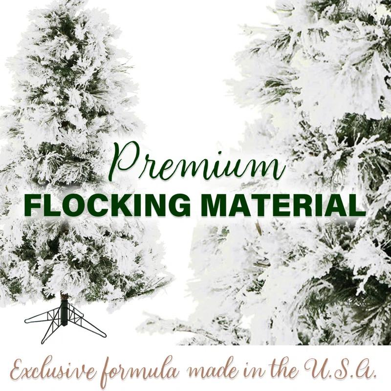 Fraser Hill Farm Fraser Hill Farm Flocked Snowy Pine Artificial Christmas Tree