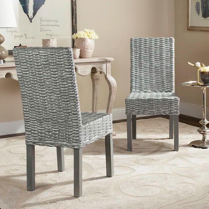 Highland Dunes Willow 18.5'' H Upholstered Parsons Chair (Set of 2)