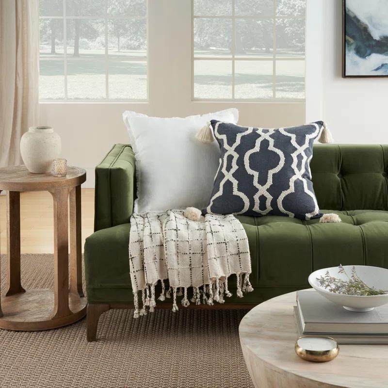 Mina Victory Tassels Cotton Pillow Cover