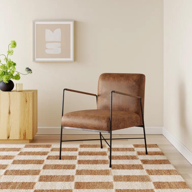Ivie Leather Accent Chair