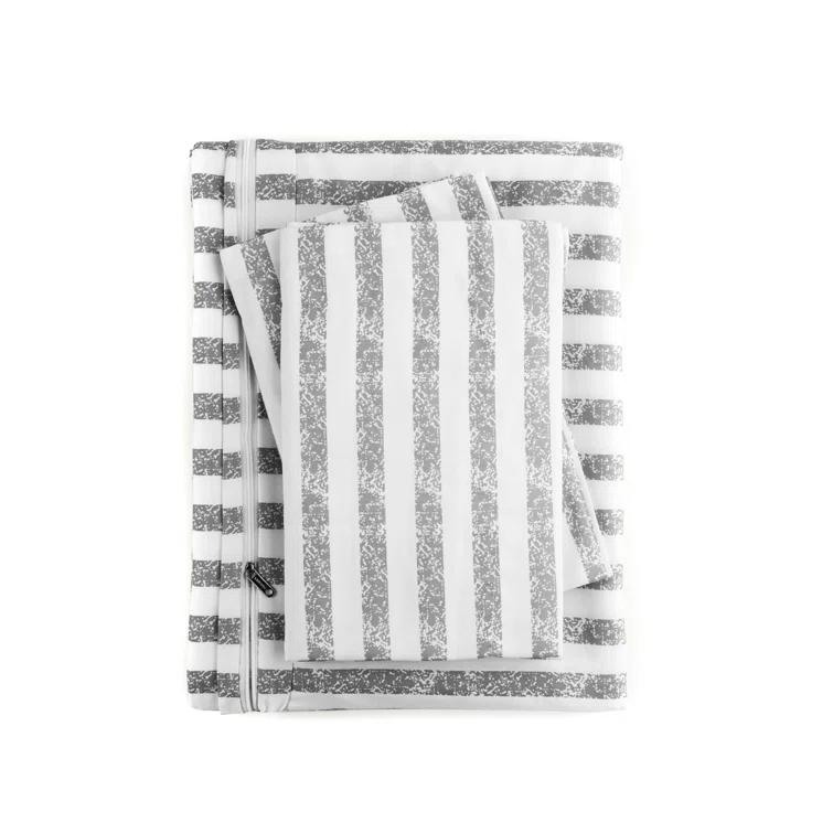 Becky Cameron 3 Piece Rugged Stripe Pattern Duvet Cover Set