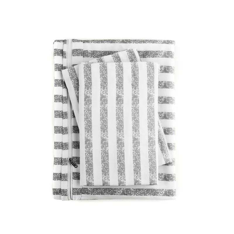 Becky Cameron 3 Piece Rugged Stripe Pattern Duvet Cover Set