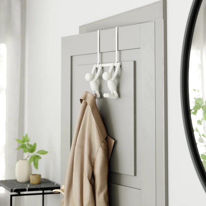Umbra Buddy Plastic Over-the-Door 2 - Hook Wall Mounted Coat Rack