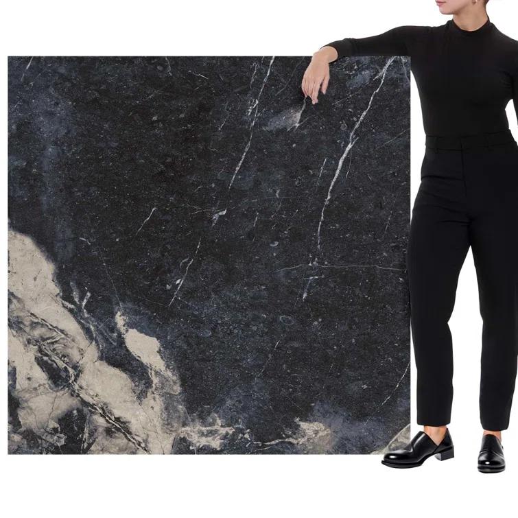 Signature 47.24 In. X 47.24 In. Marble Look Satin Porcelain Floor And Wall Tile (30.98 Sq. Ft. / Case)