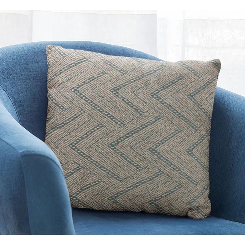 Plutus Brands Triangles Geometric Linen Indoor/Outdoor Reversible Throw Pillow