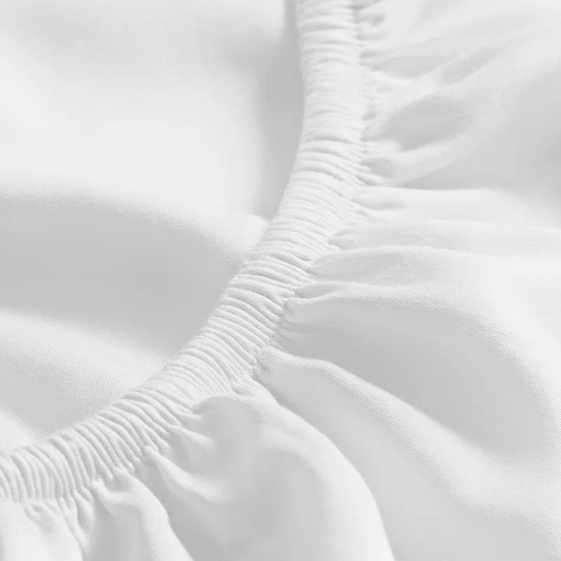 Bare Home Organic Sateen Machine Woven Fitted Sheet