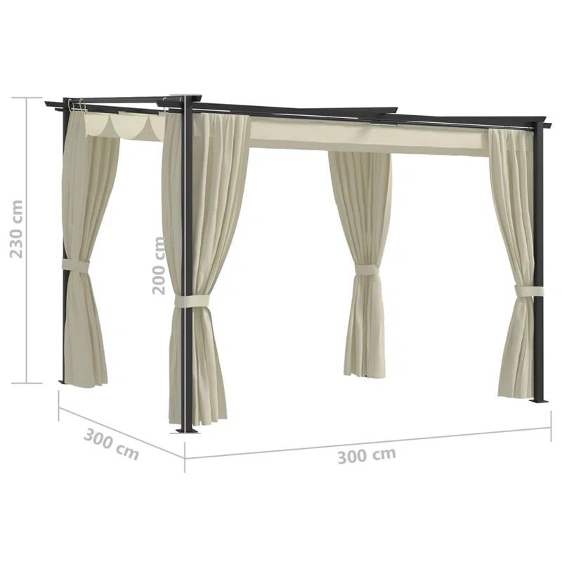 VidaXL 9.84 Ft. W x 9.84 Ft. D Steel Patio Gazebo Gazebo
