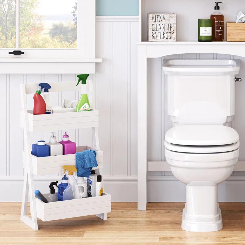 RiverRidge Home RiverRidge Home Lightweight Portable 3-Shelf Storage Caddy Organizer - White