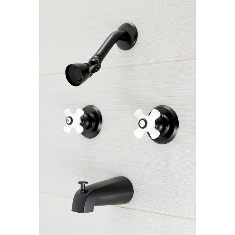 Kingston Brass KB240PX Kingston Brass Victorian Double-Handle Tub and Shower Faucet